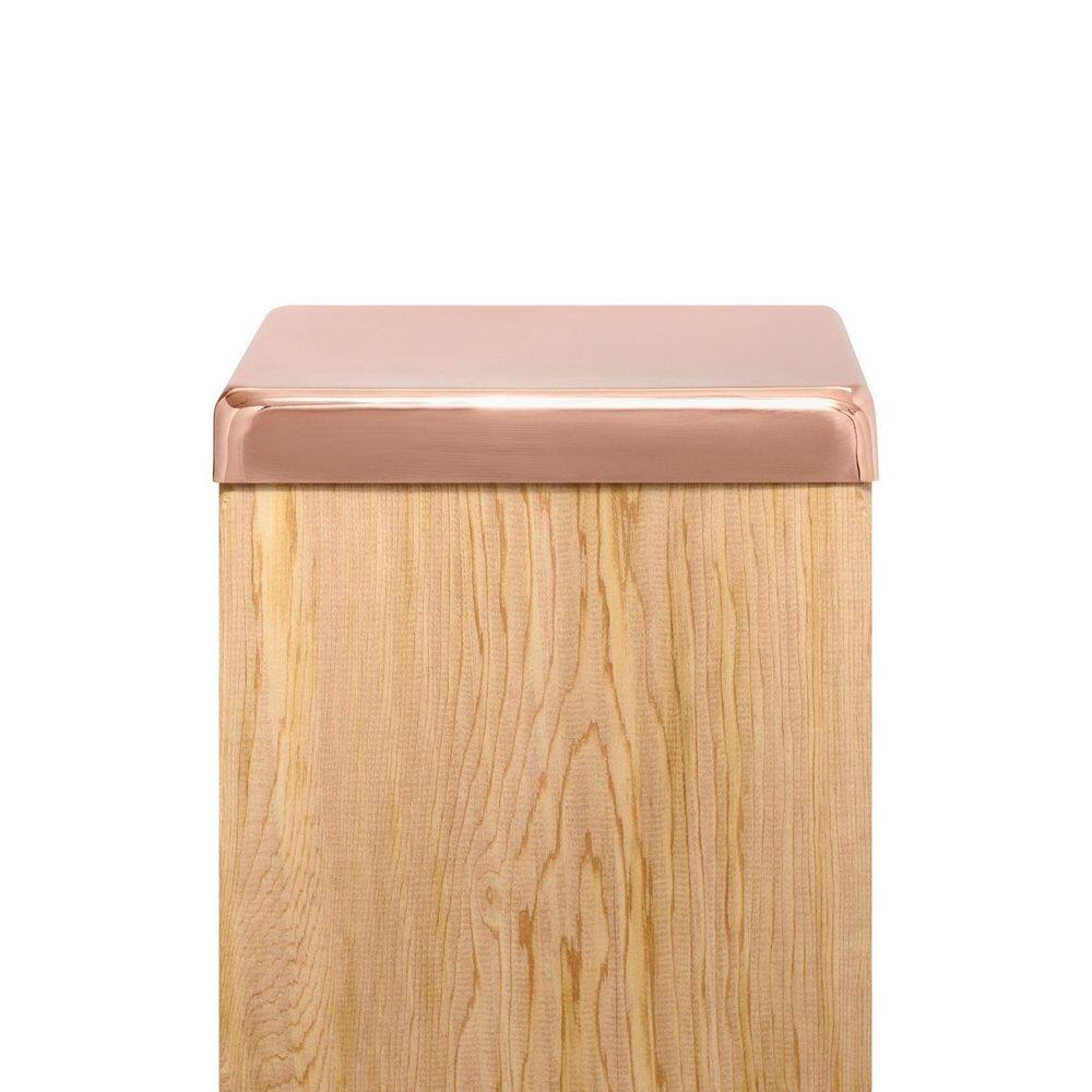 Protectyte 8 in. x 8 in. Copper Flat Top Slip Over Fence Post Cap with 3/4 in. Lip and Screws