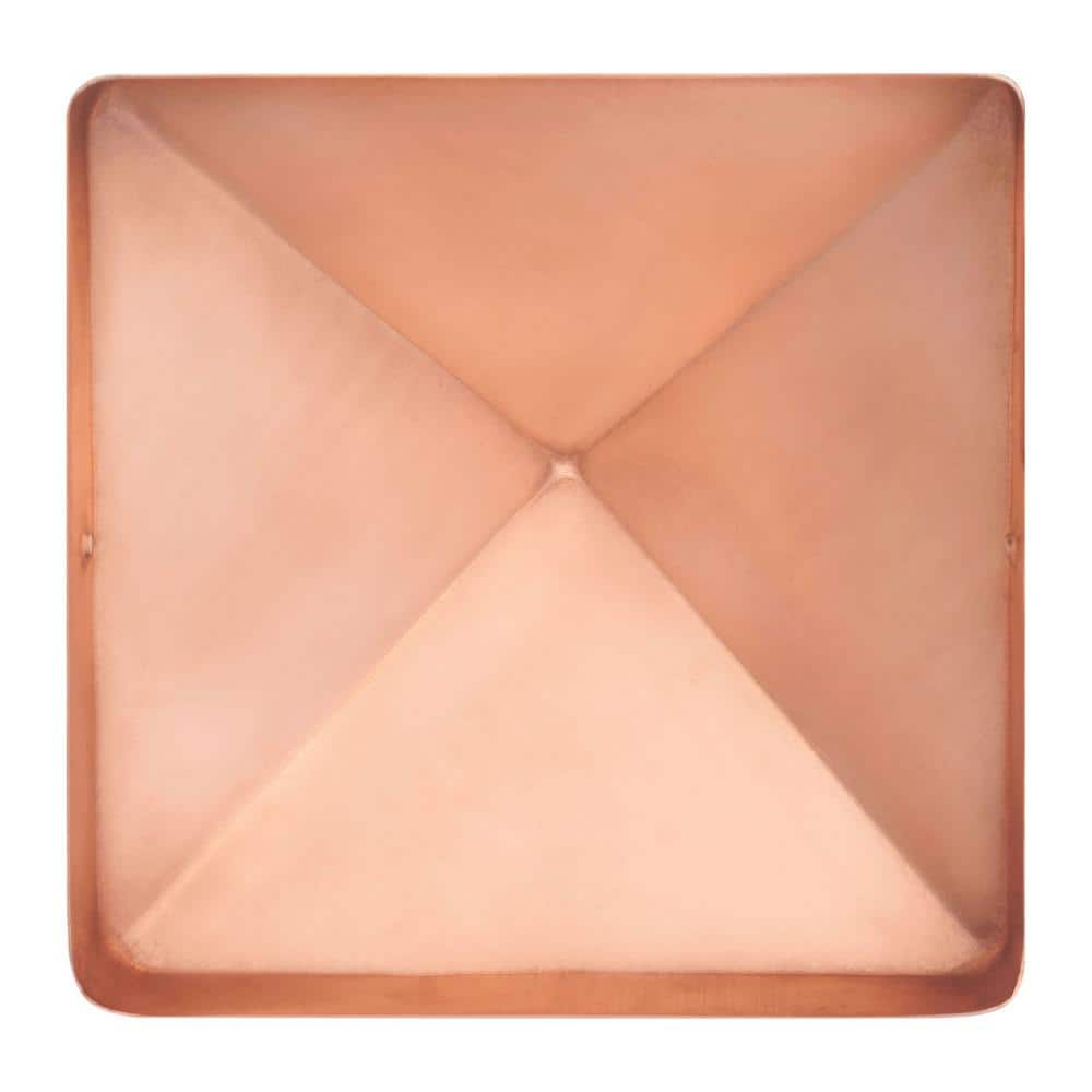 Protectyte NOMINAL 8 in. x 8 in. Pyramid Slip Over Copper Fence Post Cap