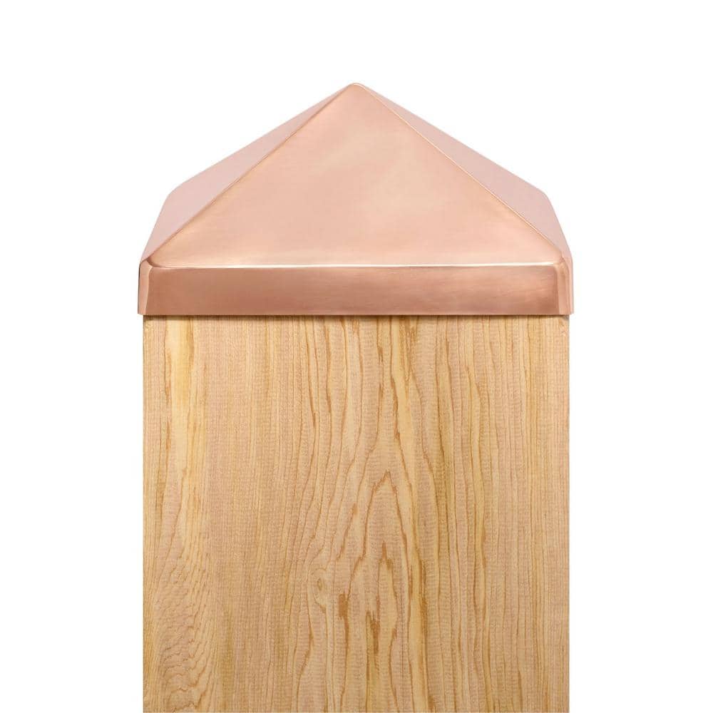 Protectyte NOMINAL 8 in. x 8 in. Pyramid Slip Over Copper Fence Post Cap