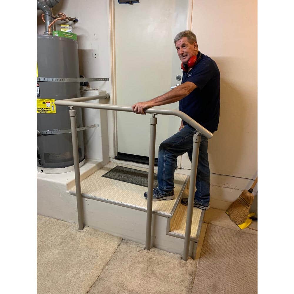 EZ Handrail Copper Vein Aluminum Stair Slope Hand Rail Elbow
