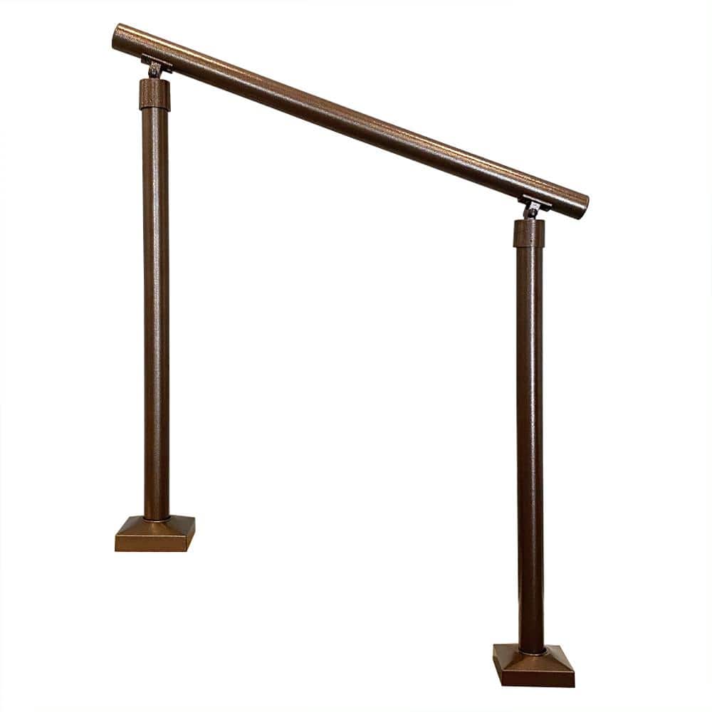 EZ Handrail 1.9 in. x 3 ft. Copper Vein Aluminum Handrail with Posts