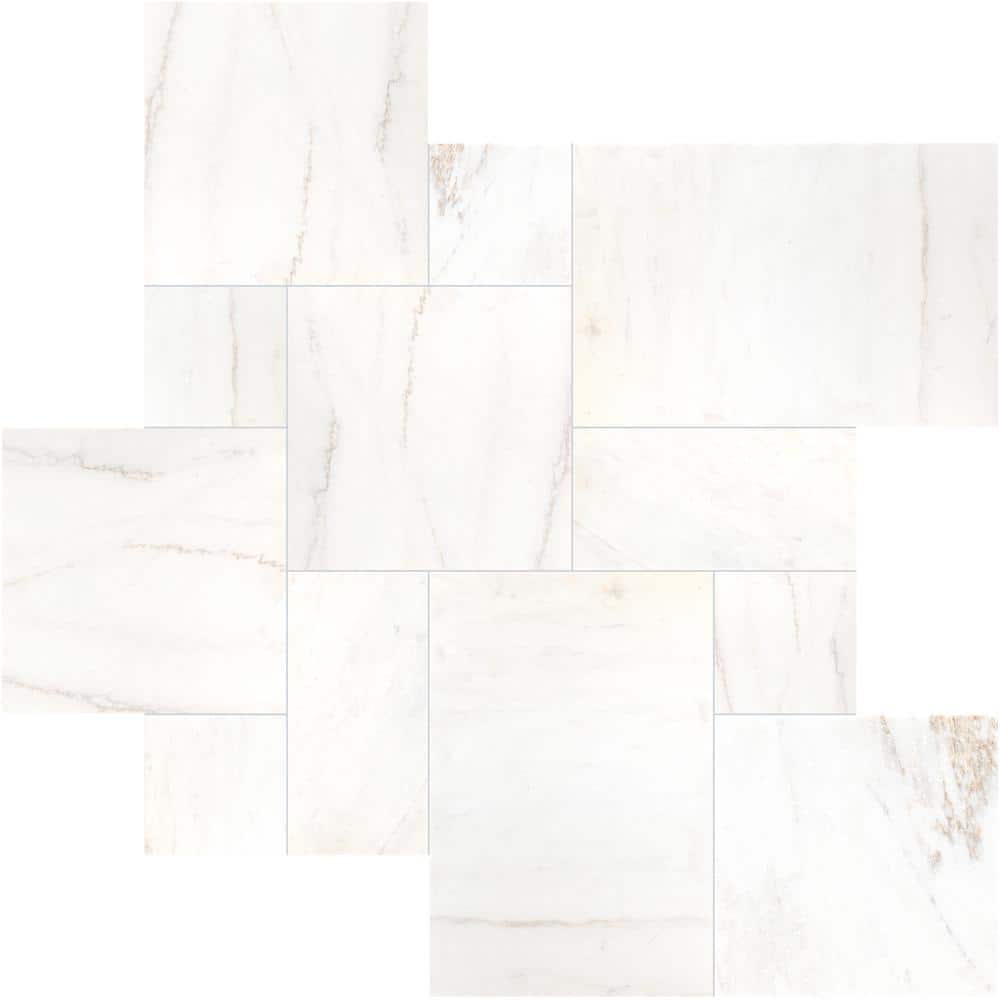 MSI Cosmic White Sandblast Marble 10 Piece Paver Tile Kit (10 Kits/160 Sq. ft./Pallet)