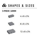 Oldcastle Urbana 3-Piece 60mm Cotswold Mist Paver Kit (300-Piece Pallet)