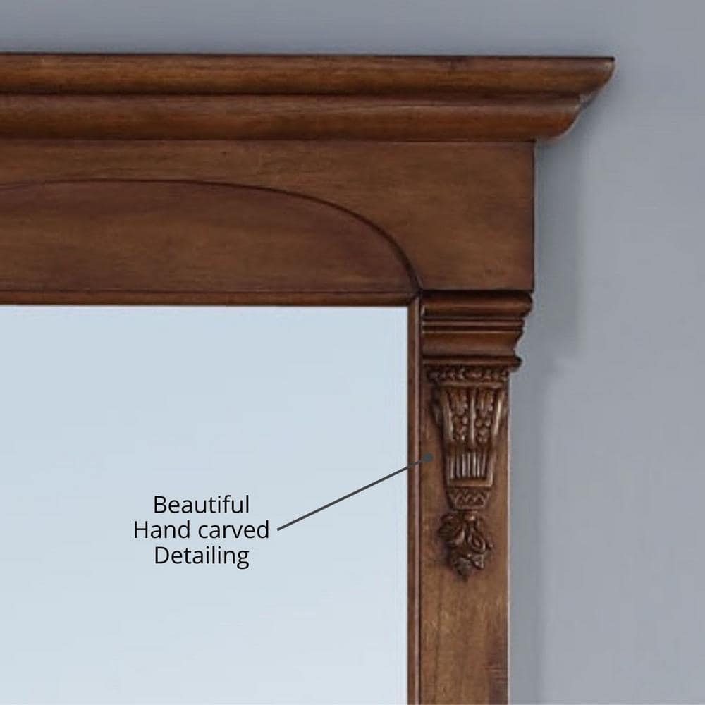 James Martin Vanities Brookfield 26" x 42" Rectangular Bathroom Vanity Mirror in Country Oak