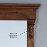 James Martin Vanities Brookfield 26" x 42" Rectangular Bathroom Vanity Mirror in Country Oak