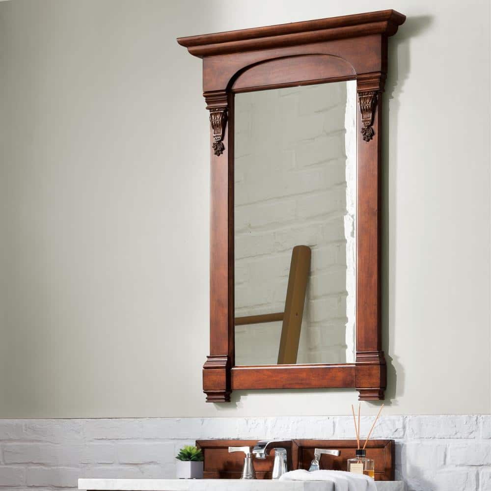 James Martin Vanities Brookfield 26" x 42" Rectangular Bathroom Vanity Mirror in Country Oak
