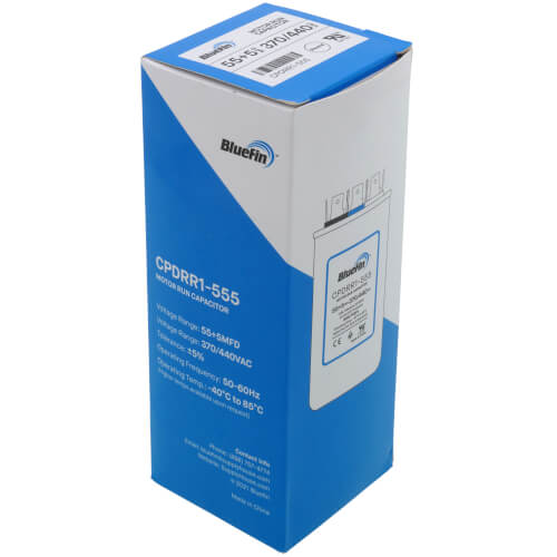 Bluefin CPDRR1-555 capacitor - alternate view (Product Type: Capacitor; Voltage: 440/370V)