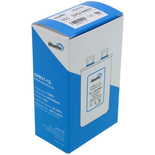 Bluefin CPRV1-15 capacitor - alternate view (Product Type: Capacitor; Voltage: 440/370V)