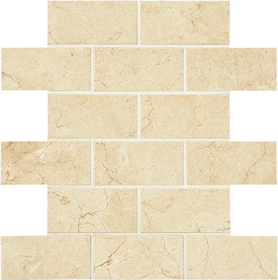 American Olean Mirasol 13-Pack Crema Laila 12-in x 12-in Glazed Porcelain Stone Look Floor Tile