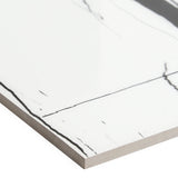 Lumina Sahara Noir Black & White 24x24 Polished Porcelain Tile