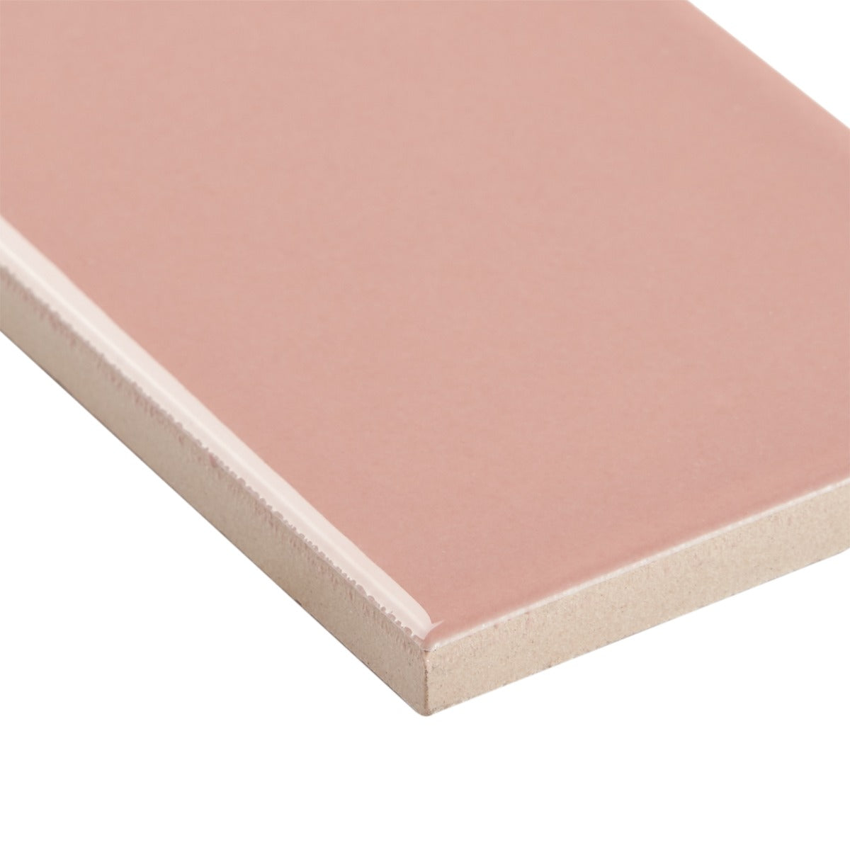 Tilebar Park Hill Pink 3x6 Polished Porcelain Subway Tile