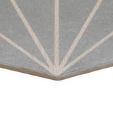 Lux Tile Pergola Beams Graphite Gray 12.5" Hexagon Matte Porcelain Tile