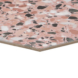Lux Tile Six Hexagon Earth Pink 12.5" Terrazzo Look Matte Porcelain Tile
