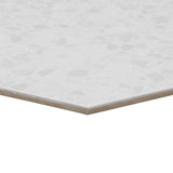 Six Hexagon White Terrazzo Look Matte Porcelain Tile - 12.5"