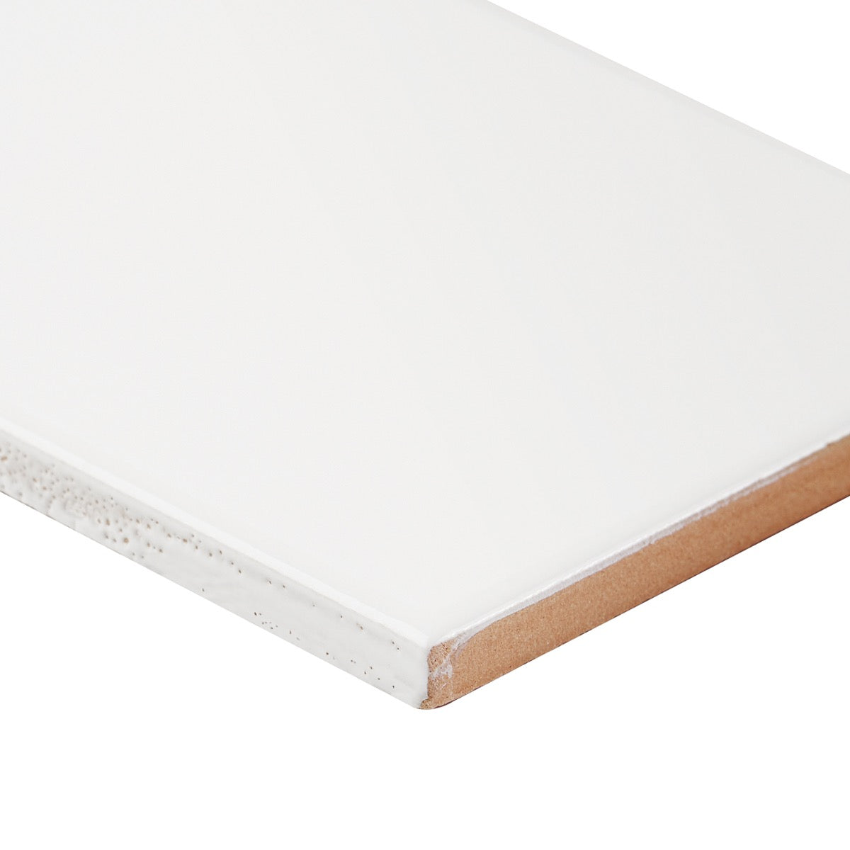 Basic White 3x6 Polished Ceramic Subway Wall Tile