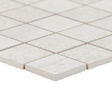 Bronx White Matte Porcelain Mosaic Tile - 2x2 Inches
