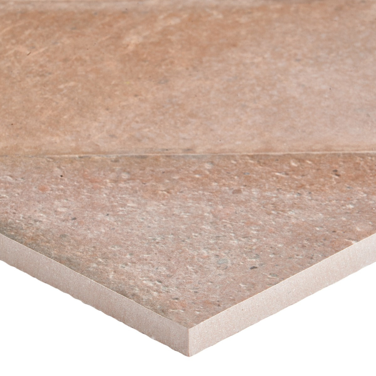 Lux Tile Sculpt Cotto Brown Chevron Porcelain Tile 24x48