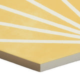 HexArt Deco Yellow 8" Hexagon Matte Porcelain Tile by Lux Tile