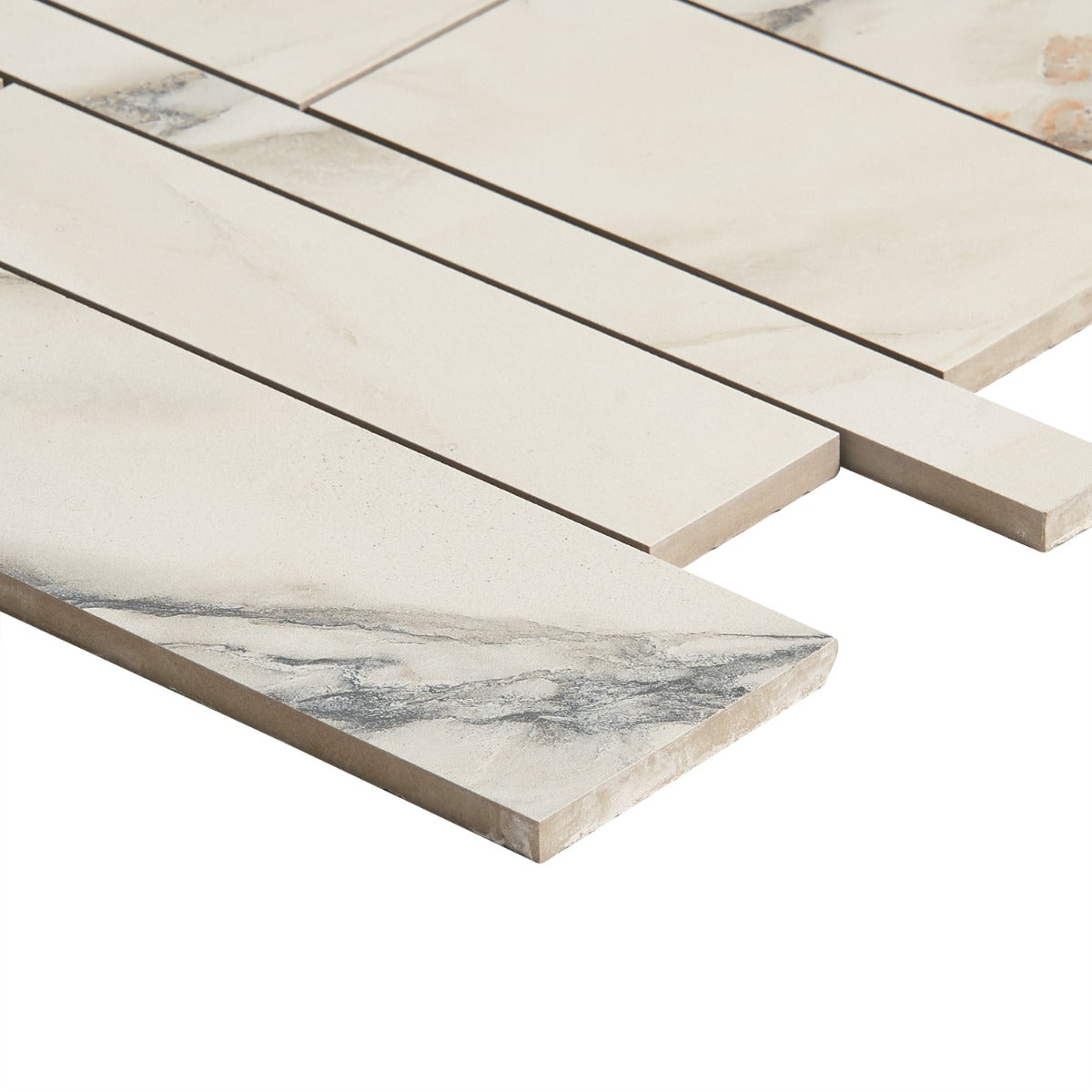 Dreamstone Calacatta Rustico Beige Railroad Matte Porcelain Mosaic Tile