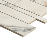 Dreamstone Calacatta Rustico Beige Railroad Matte Porcelain Mosaic Tile