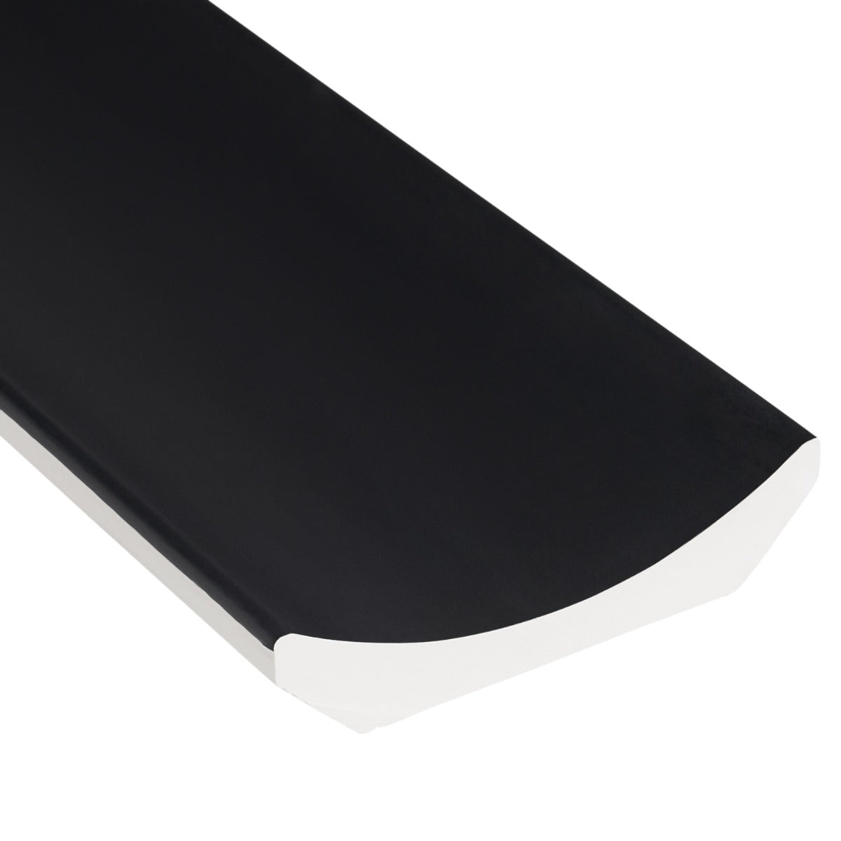 Roller Black Fluted Column 4x36 Matte Ceramic Tile - Handmade in Italy