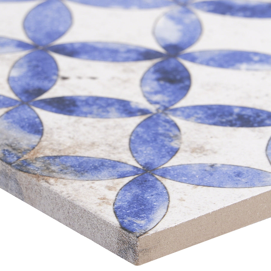 Lenox Charm Blue 8x8 Matte Porcelain Tile for Walls and Floors