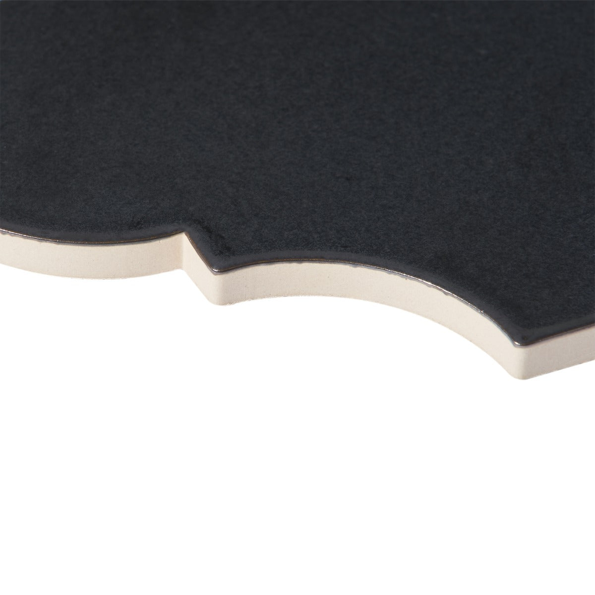 Zeal Gunmetal Gray Arabesque Polished Porcelain Tile - Lux Tile