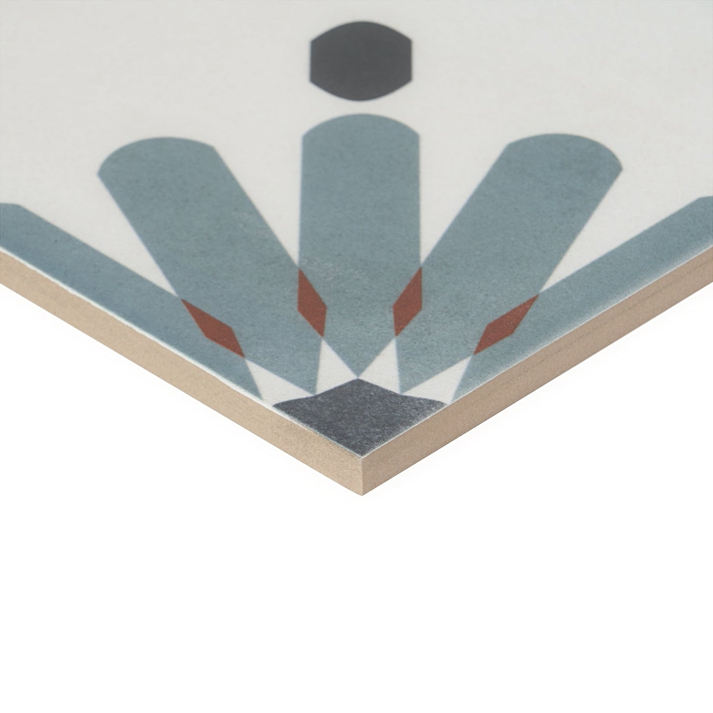 Lapaz Daisy Blue 9x9 Matte Porcelain Tile - Lux Tile