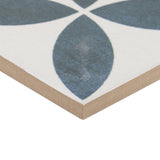 Lapaz Petals Blue 9x9 Matte Porcelain Tile - Lux Tile