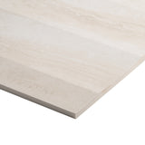 Lumar Waves 3D Travertino Bianco Warm White 24x48 Matte Porcelain Tile