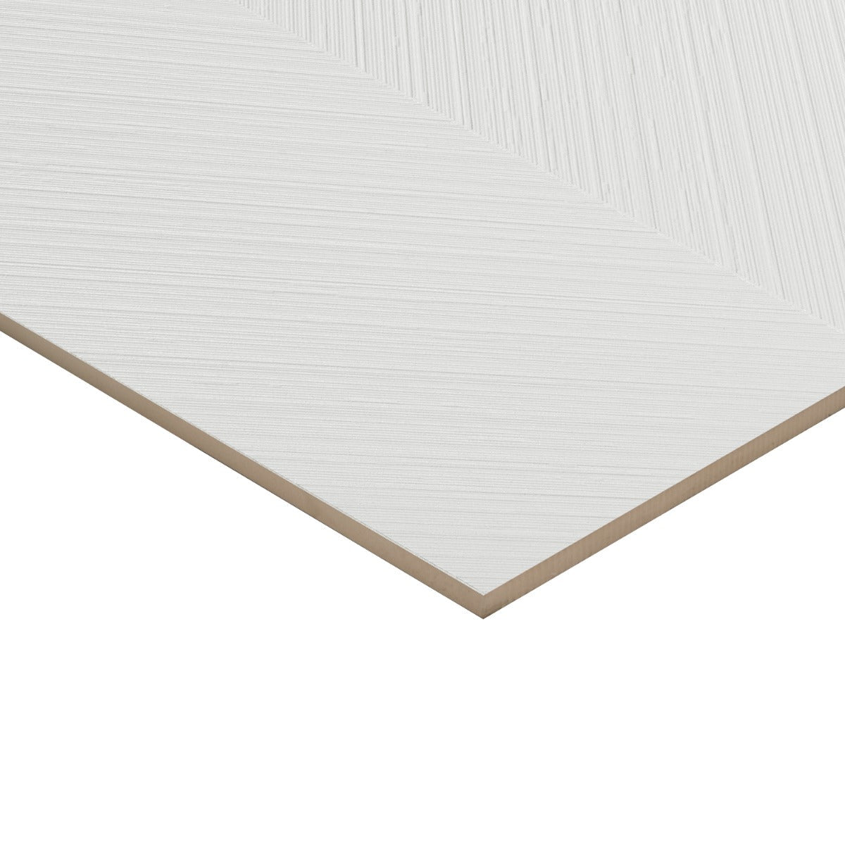 Plaster Arrow White 18x48 Textured Matte Ceramic Tile - Lux Tile