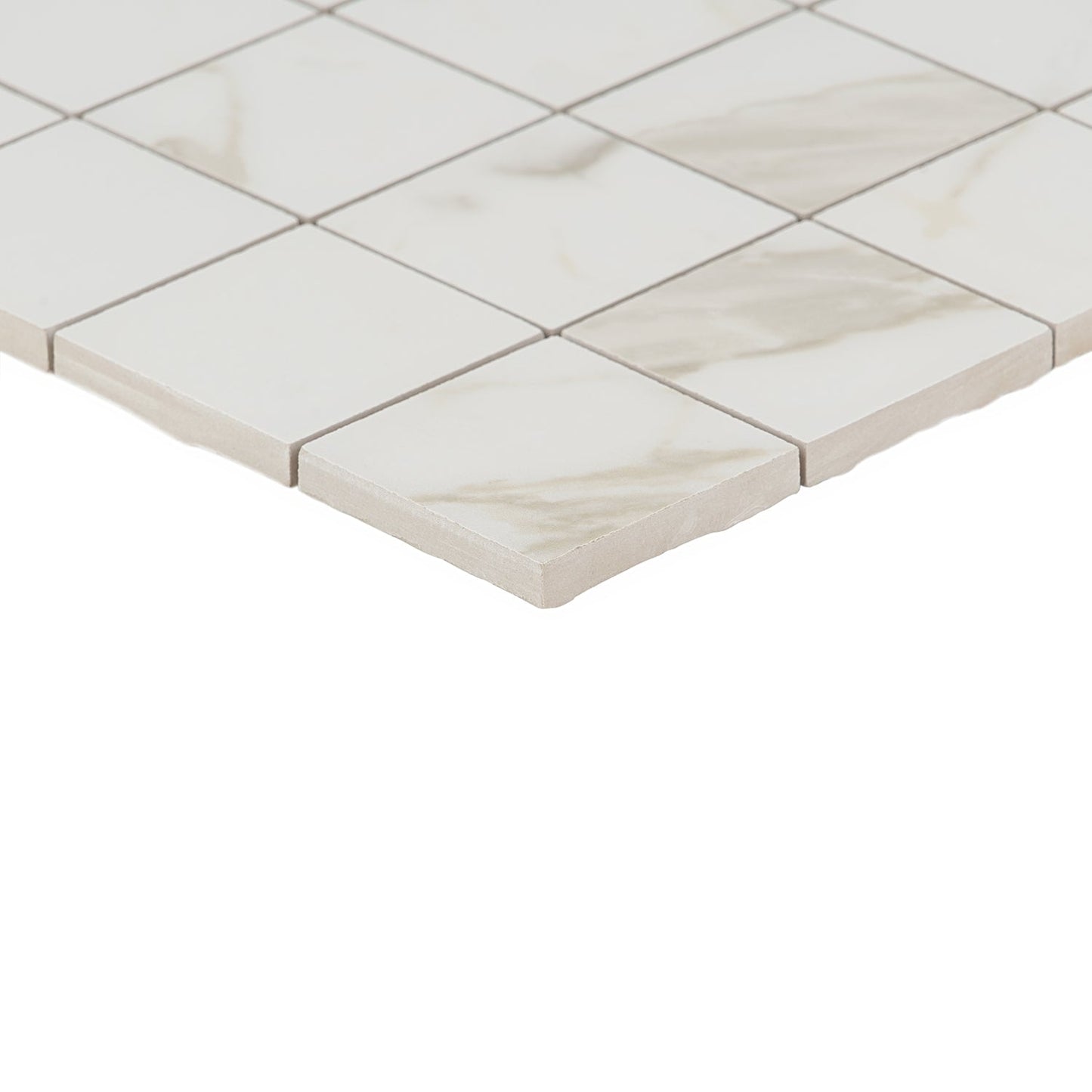 Versilia Calacatta Oro Matte Porcelain Mosaic Tile - Lux Tile