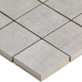 Lux Tile Cement Silver Matte Porcelain Mosaic Tile 2x2