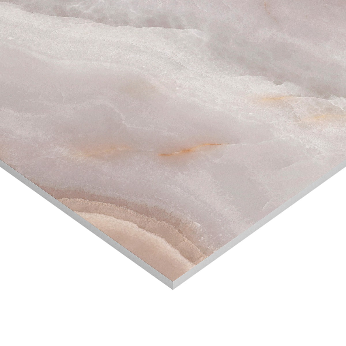 Jewel Onyx Coral Pink 24x48 Polished Porcelain Tile by Lux Tile