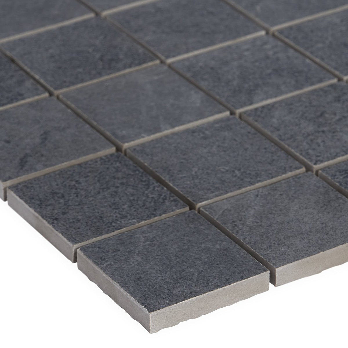 Fordham Nero Black Matte Porcelain Mosaic Tile - 2x2, Durable and Stylish