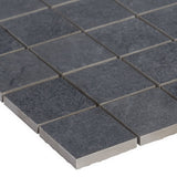 Fordham Nero Black Matte Porcelain Mosaic Tile - 2x2, Durable and Stylish