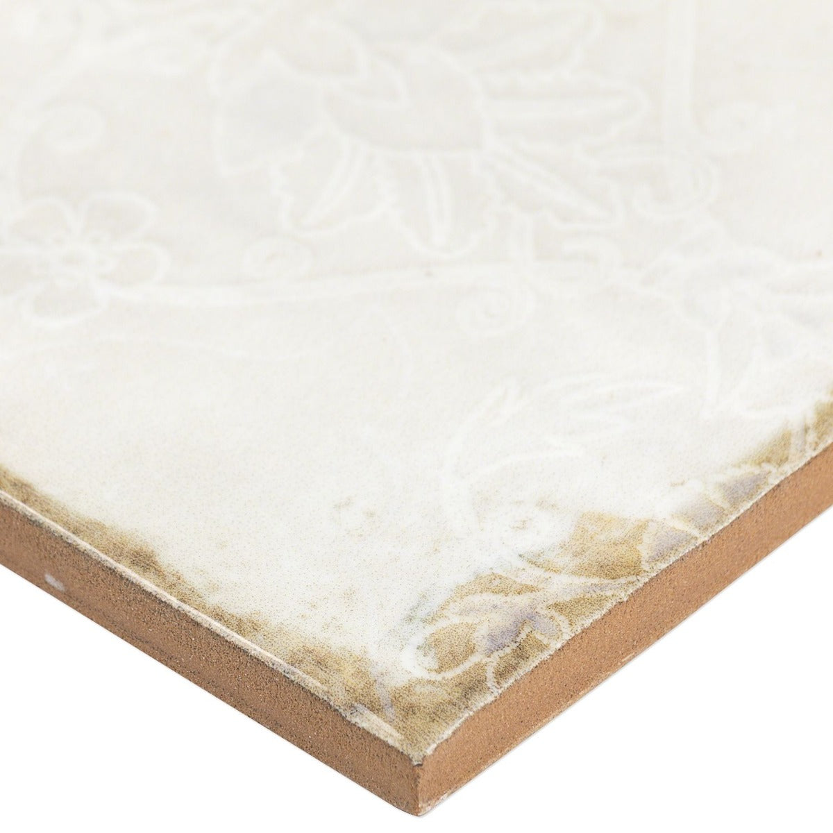 Angela Harris Dunmore Tirreno Decor 8x8 Polished Ceramic Wall Tile - White