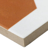 Bella Soumaya Orange 9x9 Matte Porcelain Tile - Lux Tile