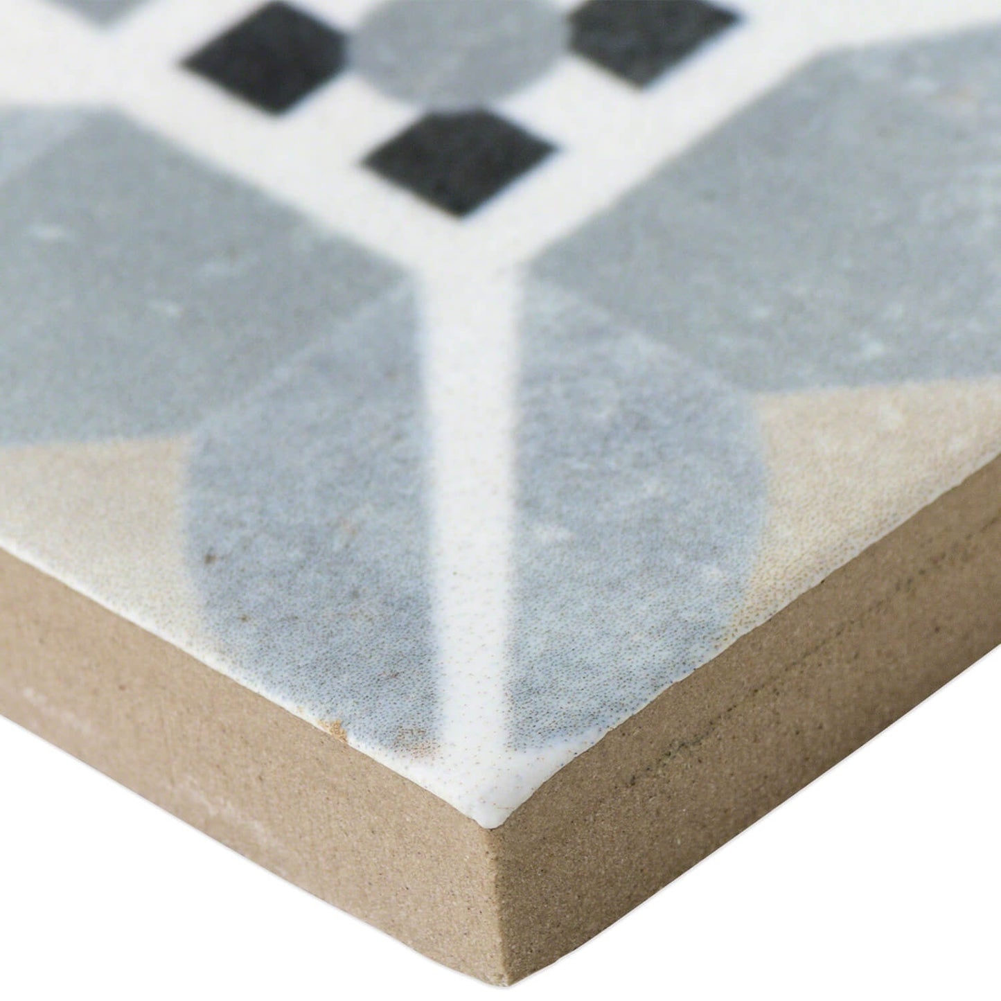 Bella Royale Gray 9x9 Matte Porcelain Tile - Encaustic Look