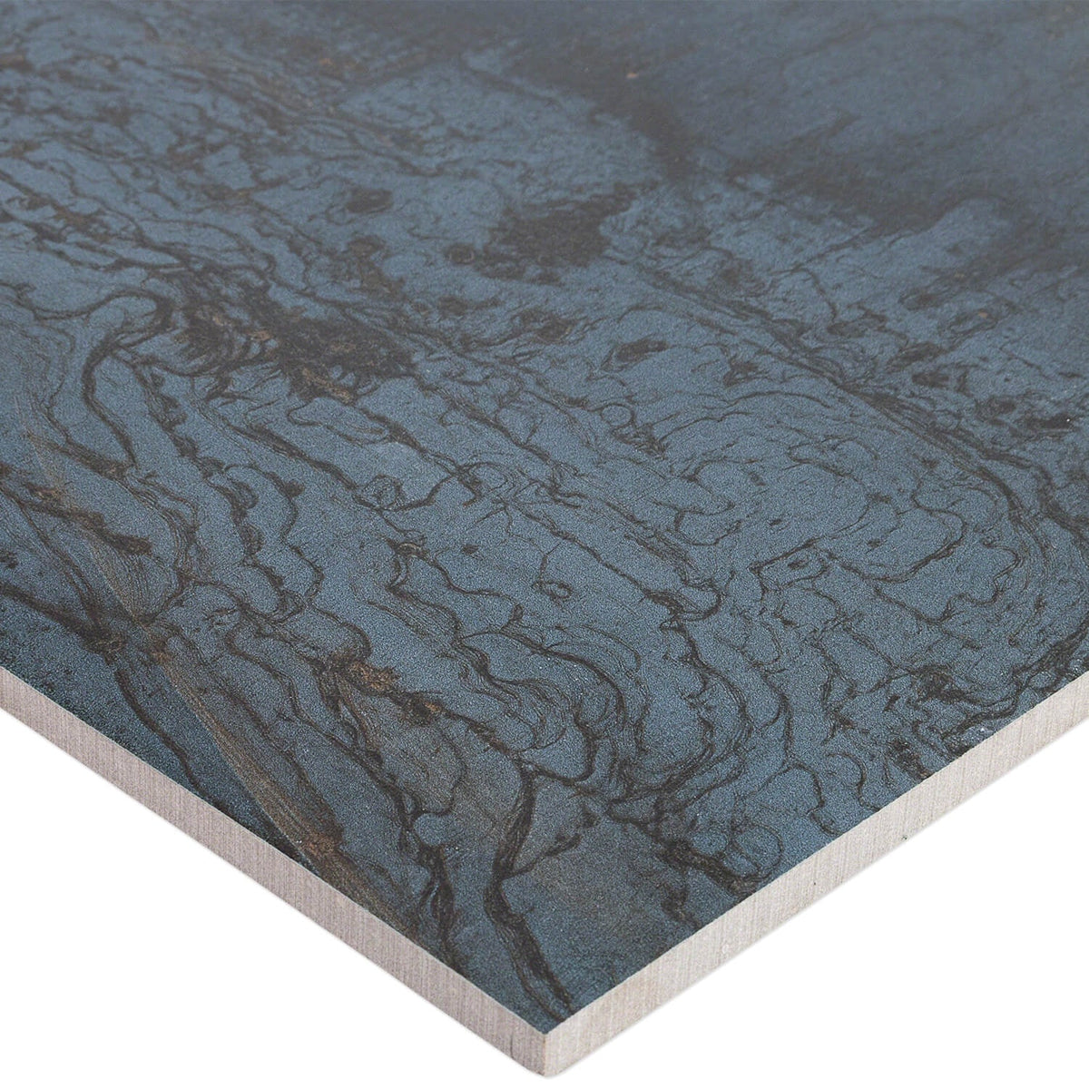 Angela Harris Inspira Metallic Blue 12x24 Matte Porcelain Tile