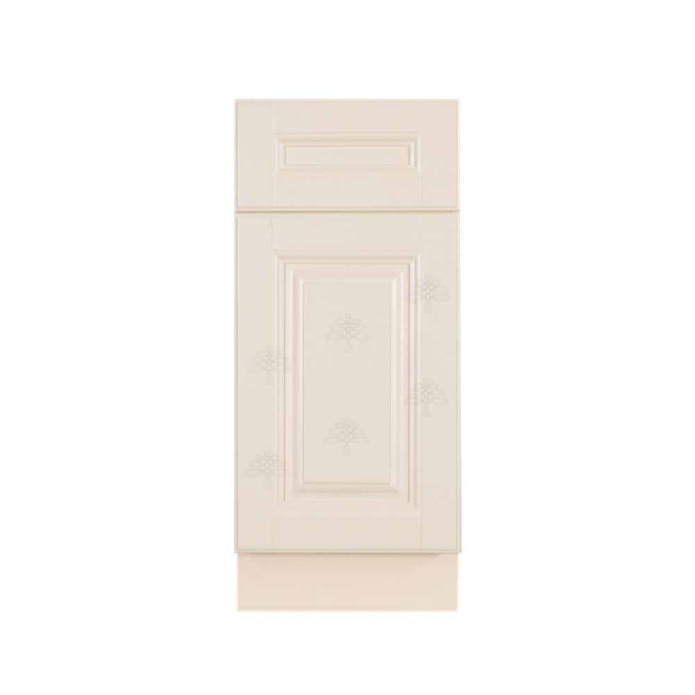 LIFEART CABINETRY Oxford Assembled 9 in. x 34.5 in. x 24 in. Base Cabinet with 1 Raised-Panel Door and 1 Drawer in Creamy White