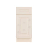 LIFEART CABINETRY Oxford Assembled 9 in. x 34.5 in. x 24 in. Base Cabinet with 1 Raised-Panel Door and 1 Drawer in Creamy White