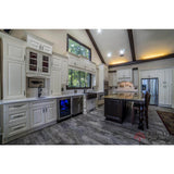 LIFEART CABINETRY Oxford Assembled 6 in. x 34.5 in. x 24 in. Base Spice Drawer Cabinet with Raised-Panel Door Style in Creamy White