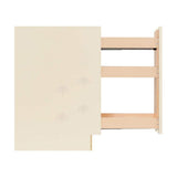 LIFEART CABINETRY Oxford Assembled 6 in. x 34.5 in. x 24 in. Base Spice Drawer Cabinet with Raised-Panel Door Style in Creamy White