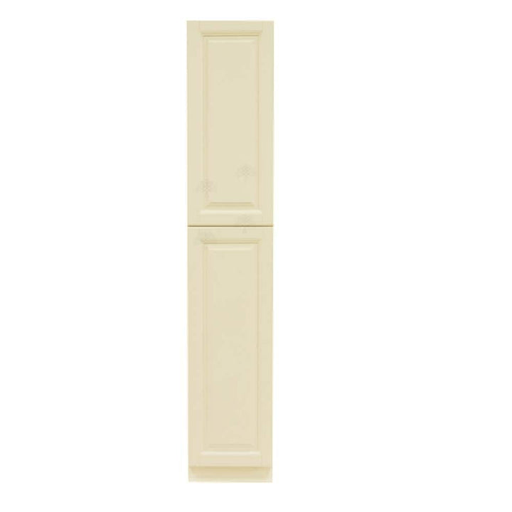 LIFEART CABINETRY Oxford Creamy White Plywood Raised Panel Stock Assembled Tall Pantry Kitchen Cabinet (18 in. W x 96 in. H x 24 in. D)
