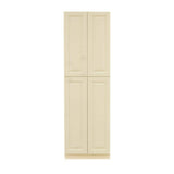 LIFEART CABINETRY Oxford Creamy White Plywood Raised Panel Stock Assembled Tall Pantry Kitchen Cabinet (30 in. W x 90 in. H x 24 in. D)