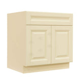 LIFEART CABINETRY Oxford Creamy White Plywood Raised Panel Stock Assembled Sink Base Kitchen Cabinet (30 in. W x 34.5 in. H x 24 in. D)