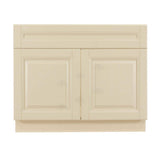 LIFEART CABINETRY Oxford Creamy White Plywood Raised Panel Stock Assembled Sink Base Kitchen Cabinet (39 in. W x 34.5 in. H x 24 in. D)