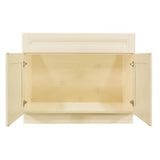LIFEART CABINETRY Oxford Creamy White Plywood Raised Panel Stock Assembled Sink Base Kitchen Cabinet (39 in. W x 34.5 in. H x 24 in. D)