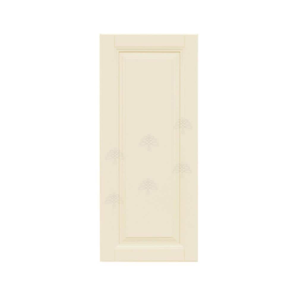 LIFEART CABINETRY Oxford Assembled 15 in. x 42 in. x 12 in. Wall Cabinet with 1 Raised-Panel Door 3 Shelves in Creamy White